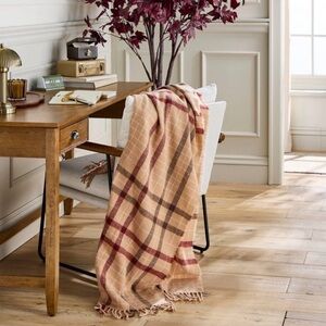 Fall Plaid Lightweight Throw Blanket Brown - Hearth & Hand with Magnolia Nwt